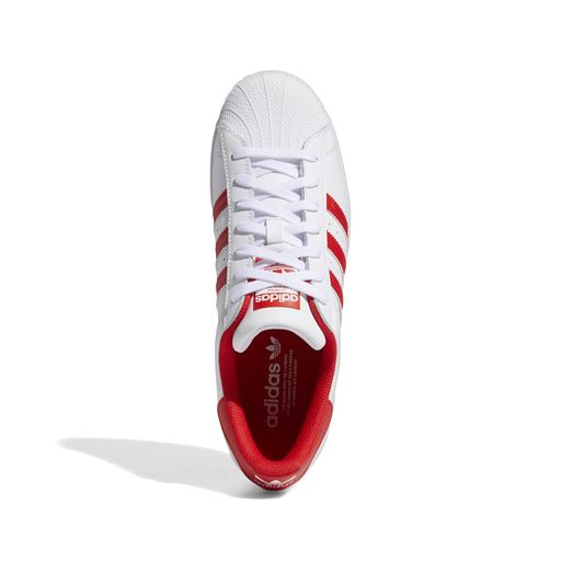 Adidas Superstar Sneakers, Cloud White/Vivid Red, 44 2/3