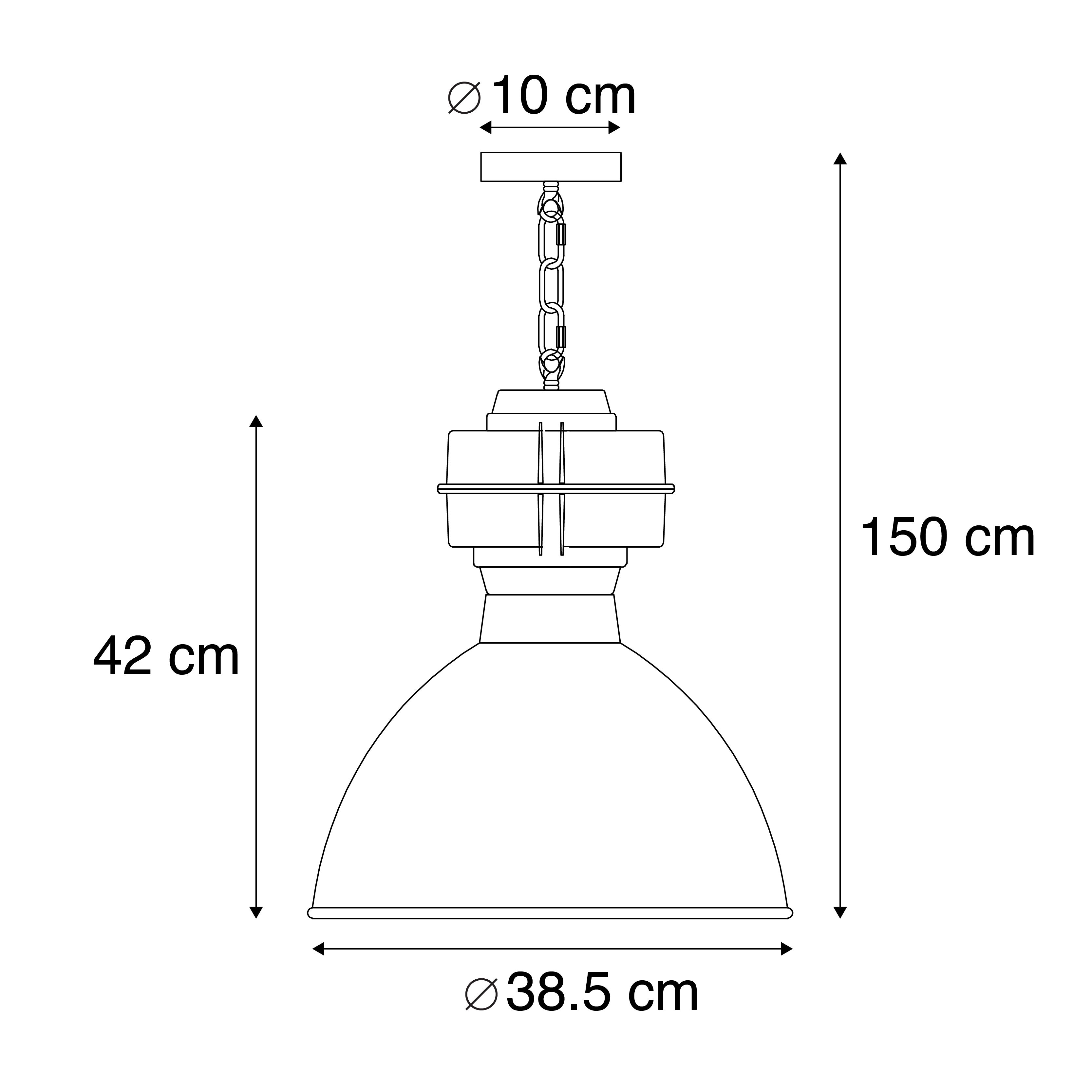 Industriële hanglamp klein mat wit - Sicko
