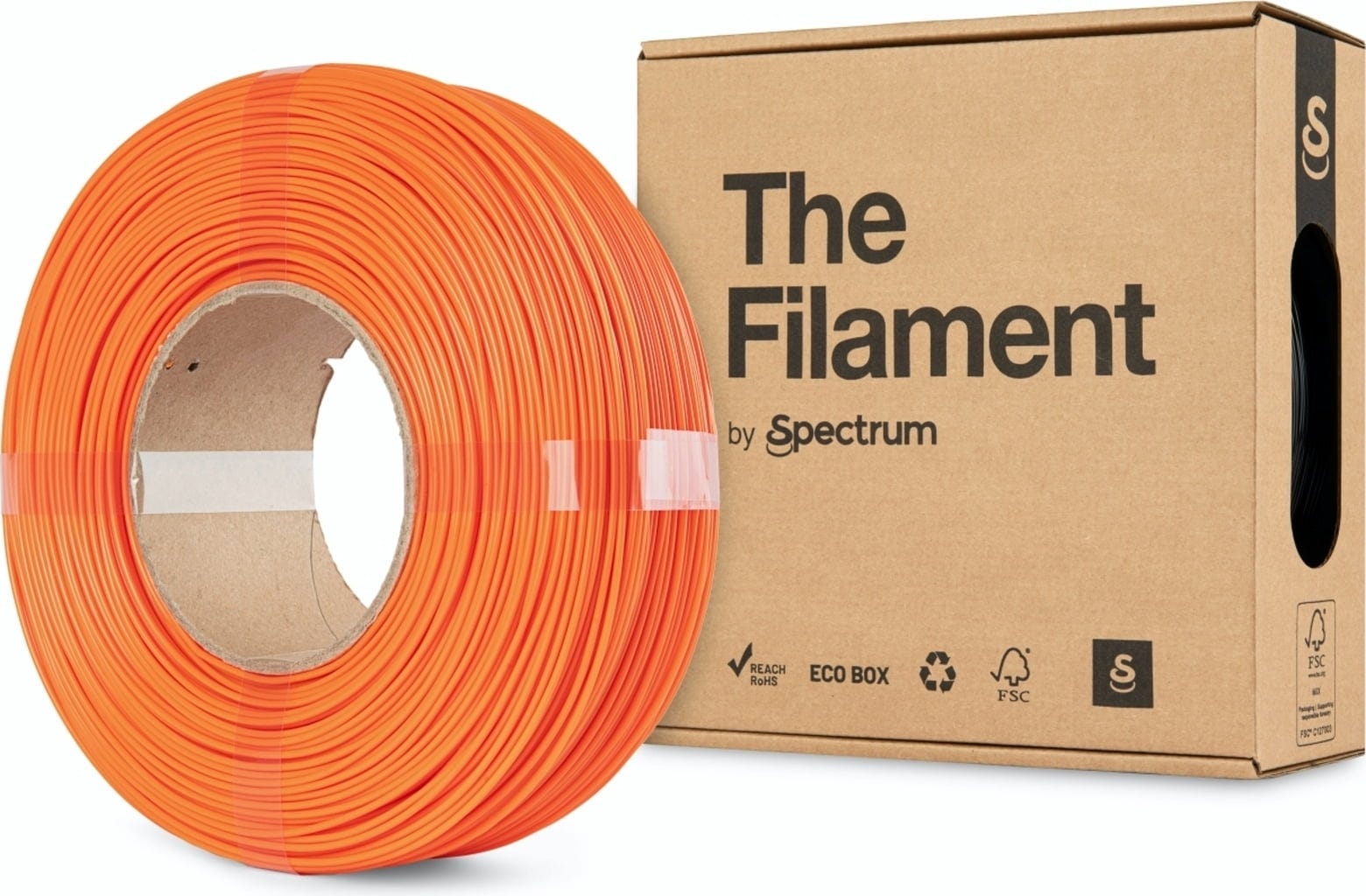 The Filament  ReFill PLA Machinery Orange, 1,75 mm / 1000 g    Zuverlässiges & kostengünstiges PLA ohne Spule in Machinery Orange
