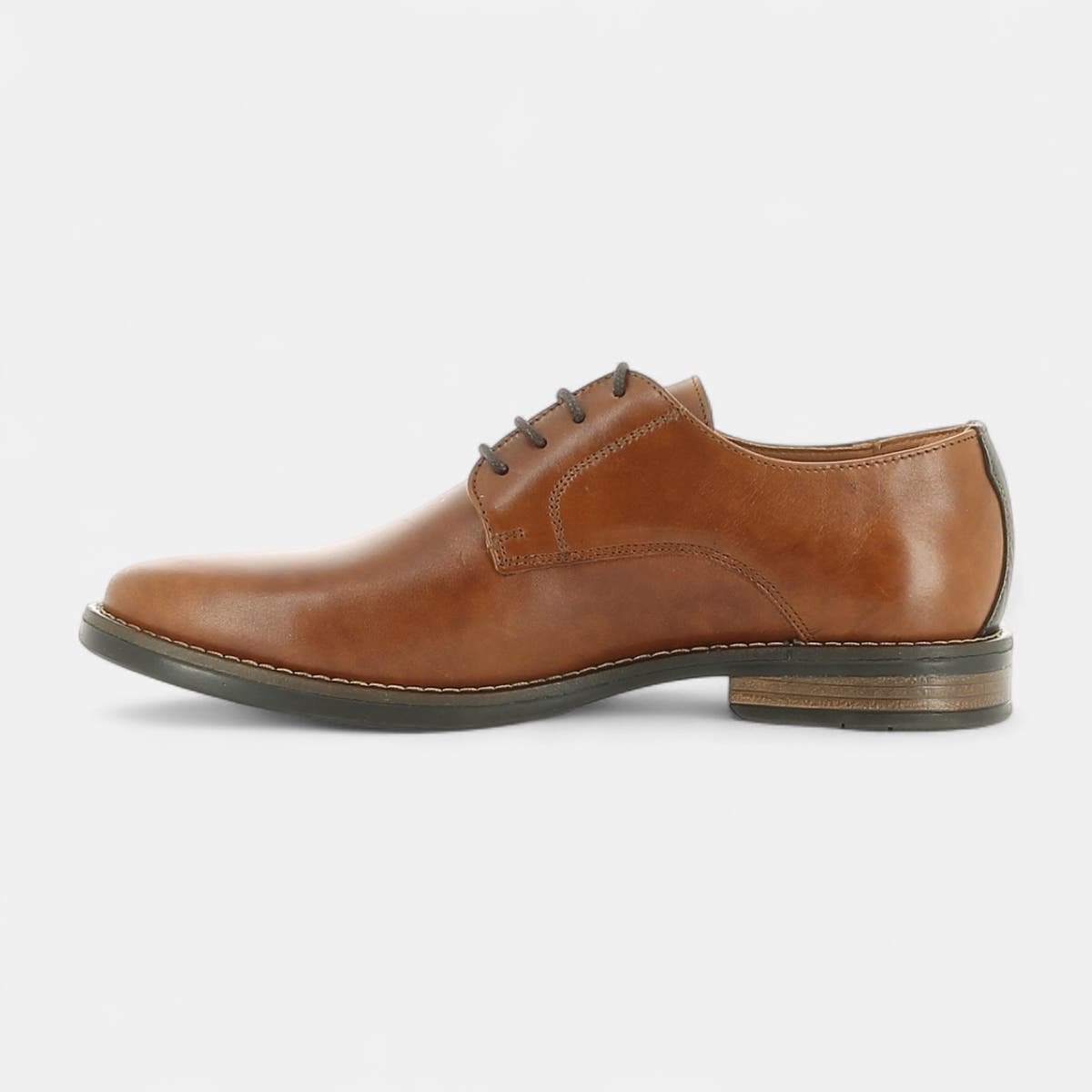 Derbies Homme en cuir cognac