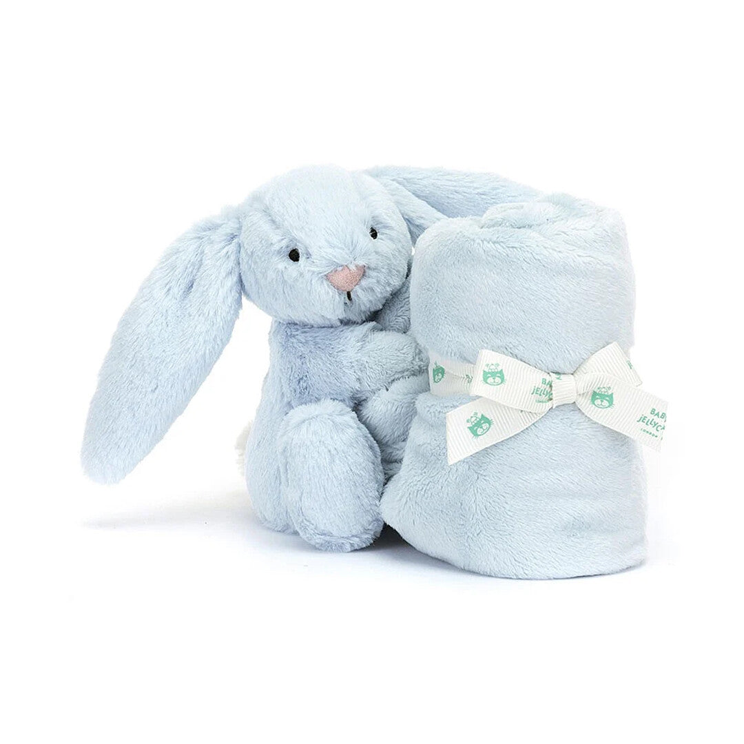 Jellycat knuffeldoek bashful blue konijn - 34 cm