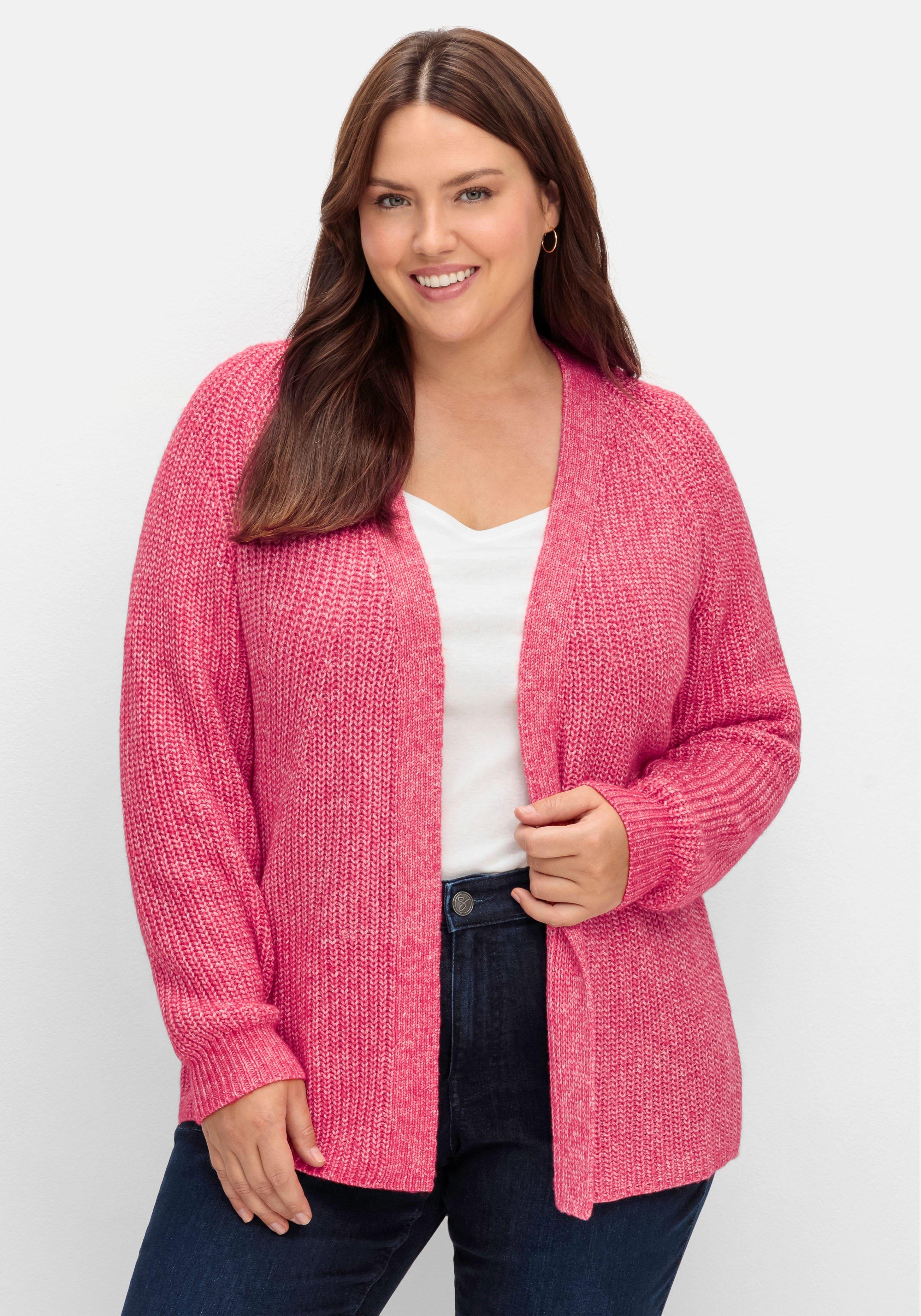 Strickjacke im Patentstrick, offene Form