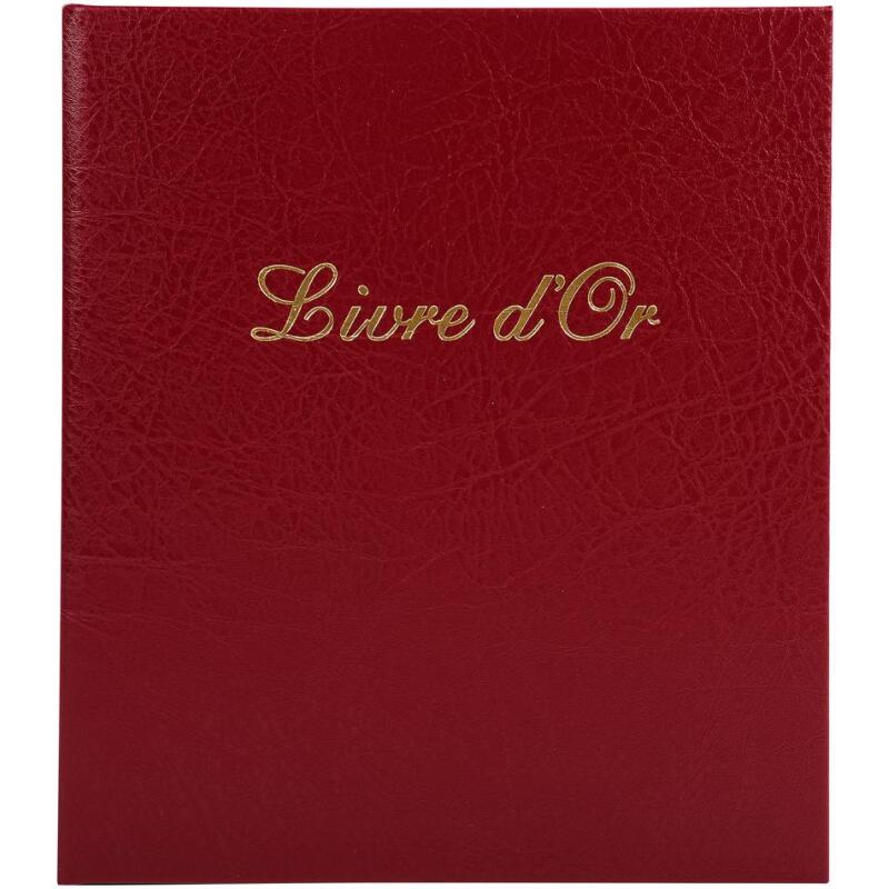 Livre d'or Balacron avec titre 140 pages blanches - 21x19 cm vertical - Couleurs assorties
