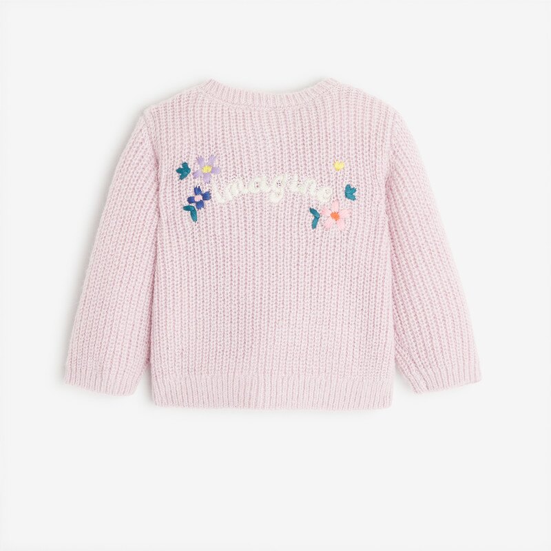 Cardigan violine bébé fille en tricot violet Catimini Mauve Violet