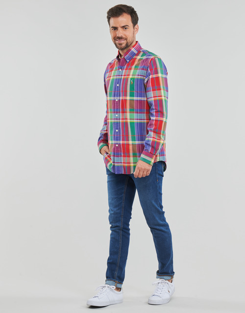 Polo Ralph Lauren - CUBDPPCS-LONG SLEEVE-SPORT SHIRT Rojo / Azul