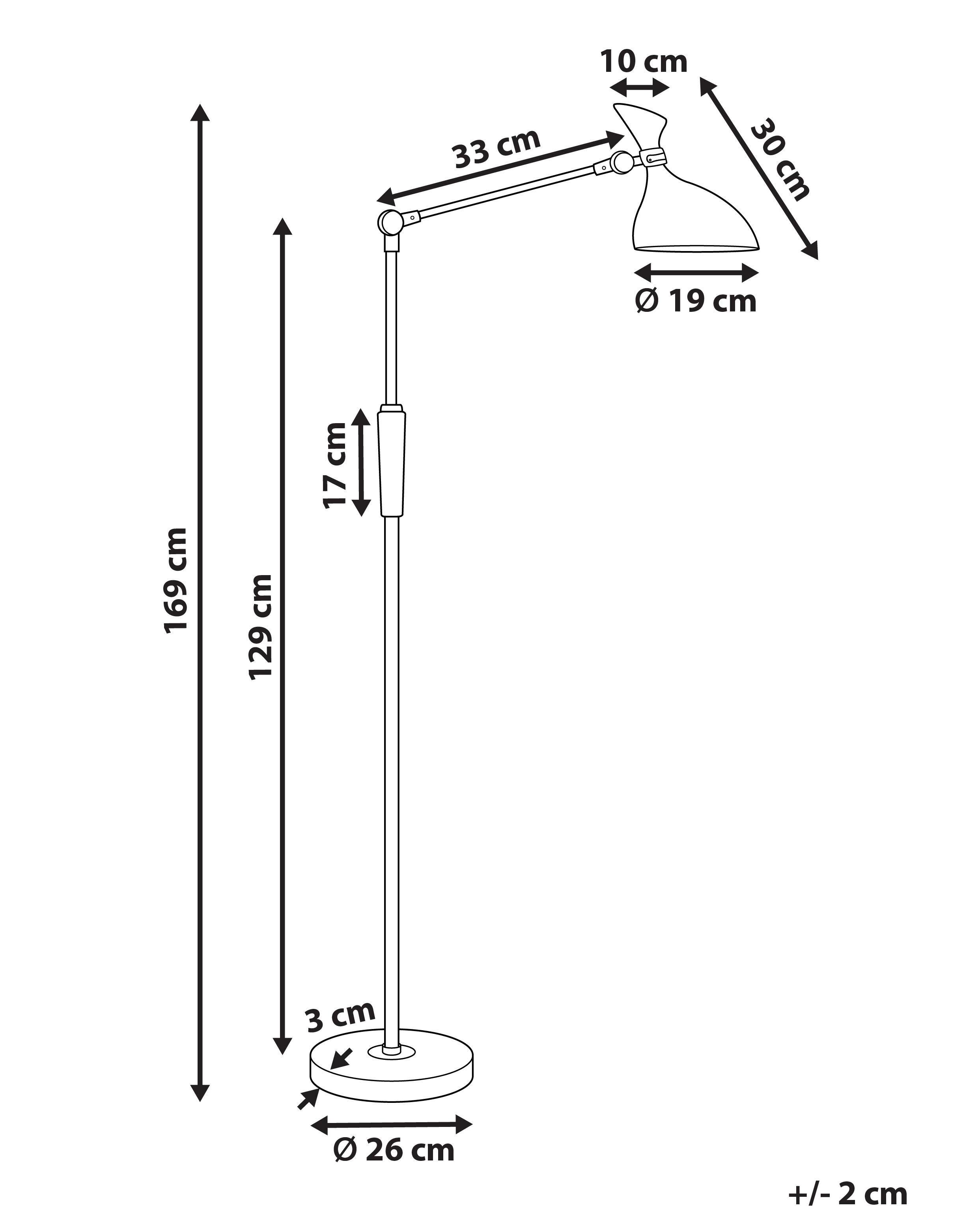 LED staande lamp ANDROMEDA met dimmer Metaal Wit