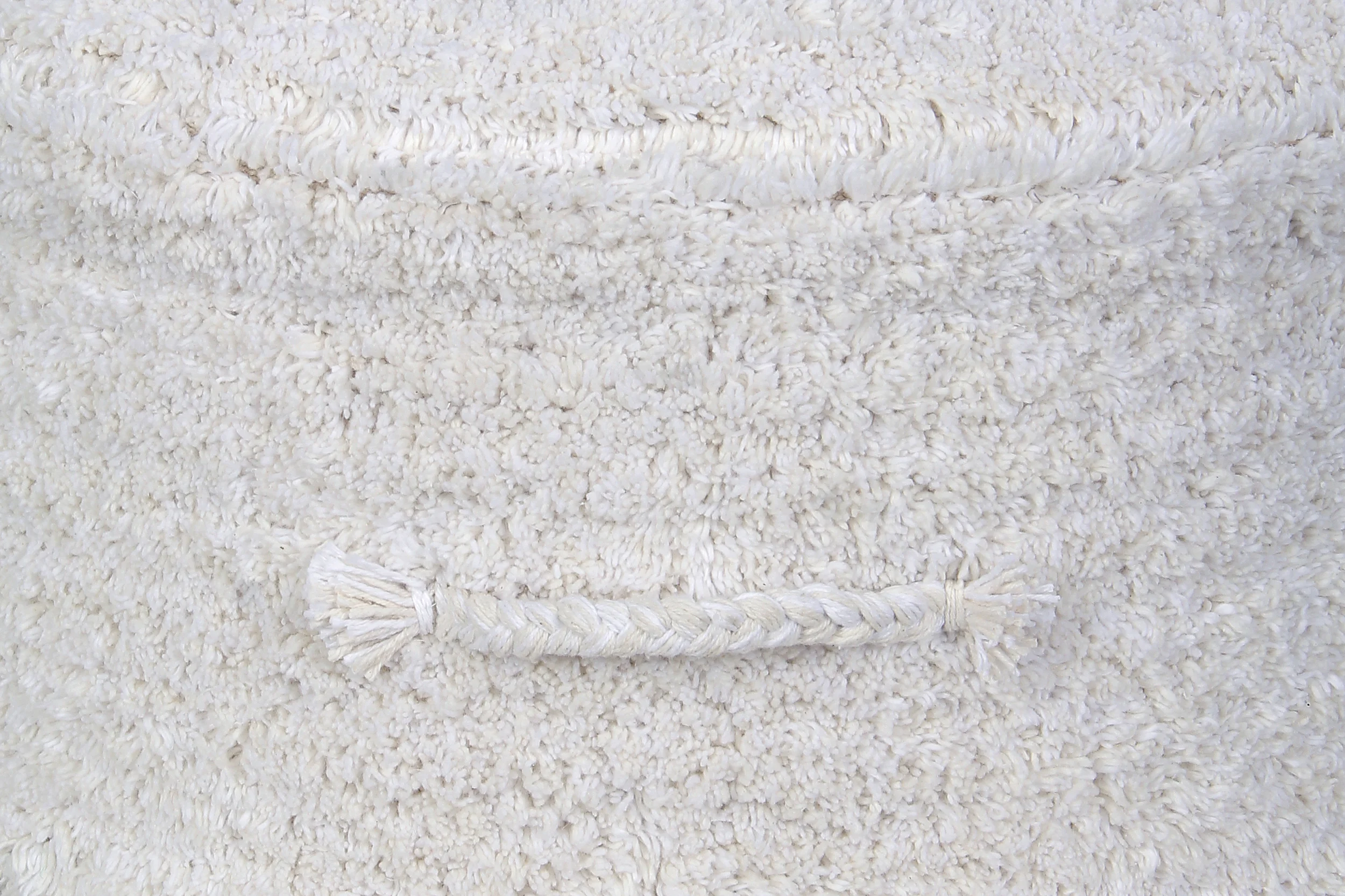 CHILL - Pouf rond couvert en coton | Blanc