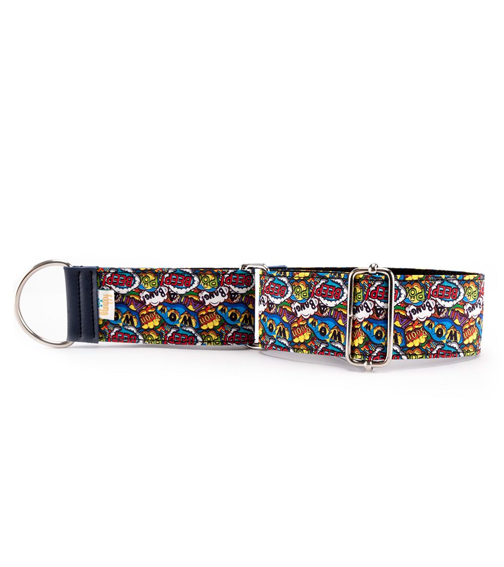 Coleira ajustável Pamppy Galgo Speedy com bip em cores vibrantes para cães.