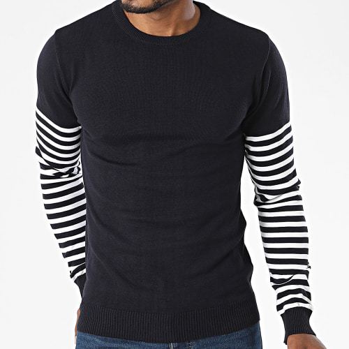 Pull AVP-163 Bleu Marine Blanc