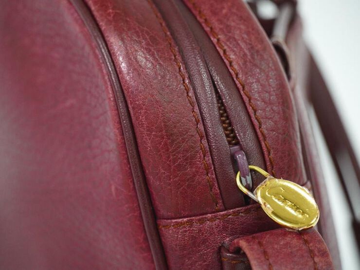 Cartier Vintage Cartier Shoulder Bag Burgundy