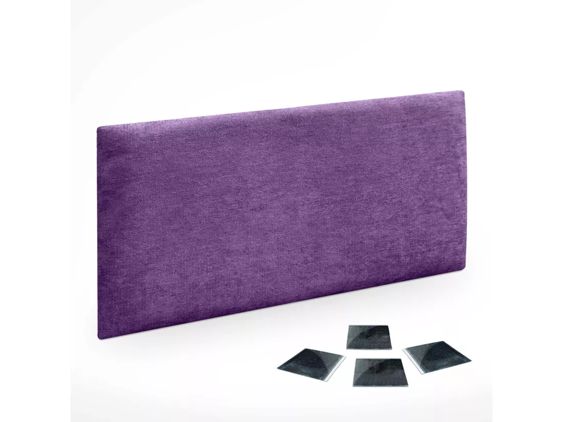 DHOME Lot de 1 Panneaux muraux en tissu auto-adhésifs Panneaux muraux absorbants acoustiques Protection contre les chocs (Lilas, 60x40cm, x1)