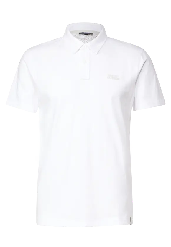 Slub Jersey Poloshirt - White