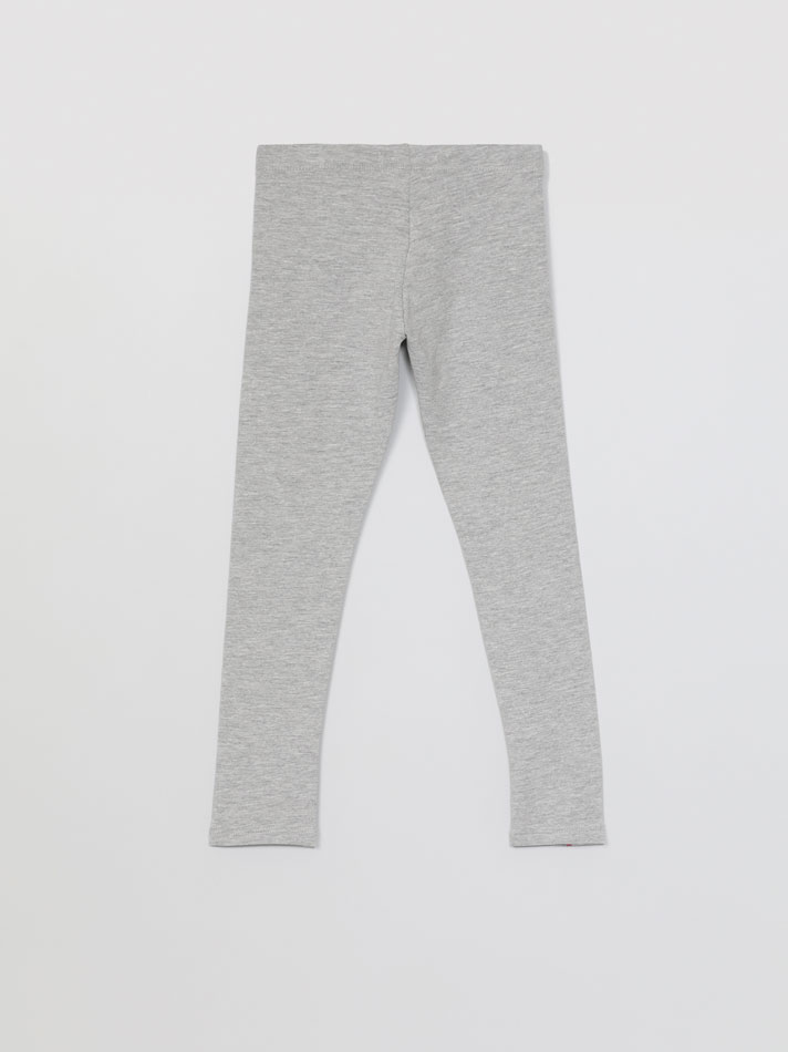 Conjunto de 2 leggings com listra lateral brilhante - Cinza/azul