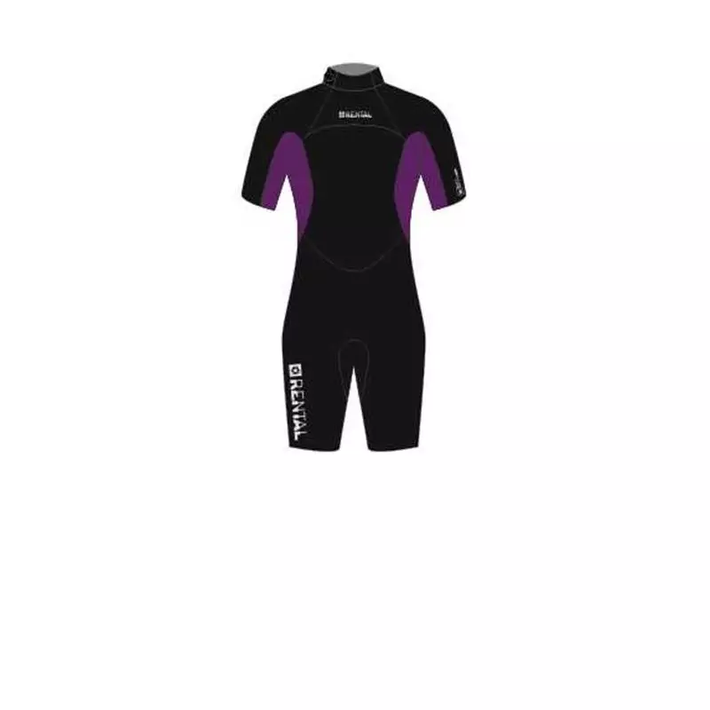 Combinaison shorty MYSTIC Rental 3/2mm Backzip Flatlock Unisex Rainbow