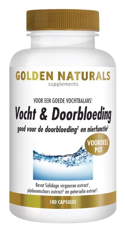 Golden Naturals Vocht & Doorbloeding 180 vegetarische capsules