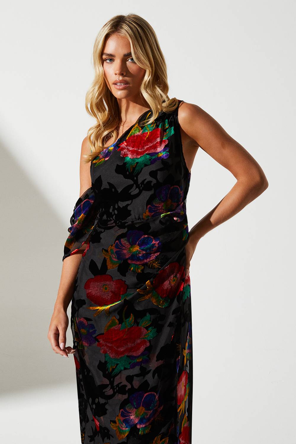 Coast Robe Mi-Longue Asymétrique Drapée pour Invitée de Mariage Petite