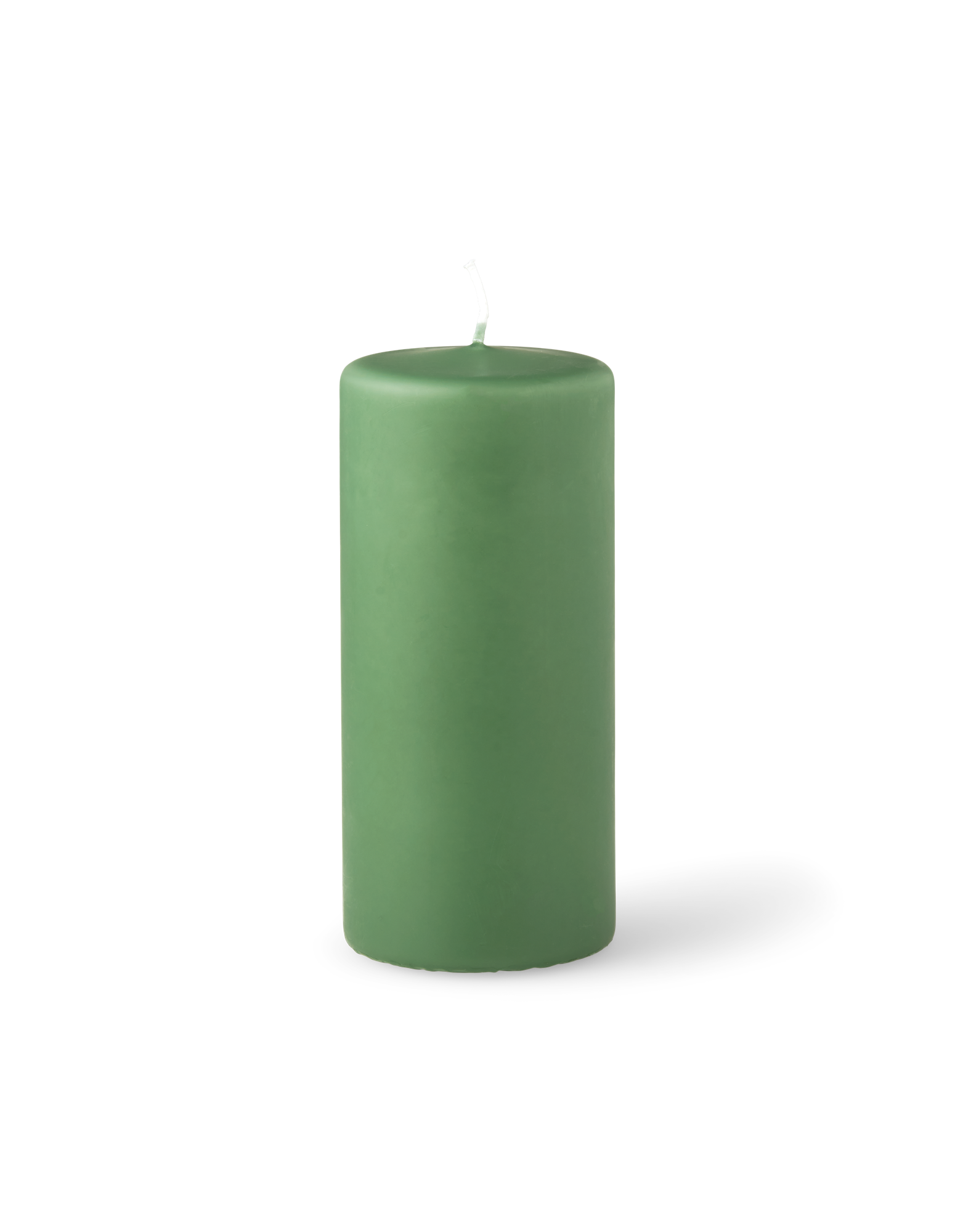 Bloklys 15 cm | Paraffin. 6,7 x 15 cm. | Moss Green
