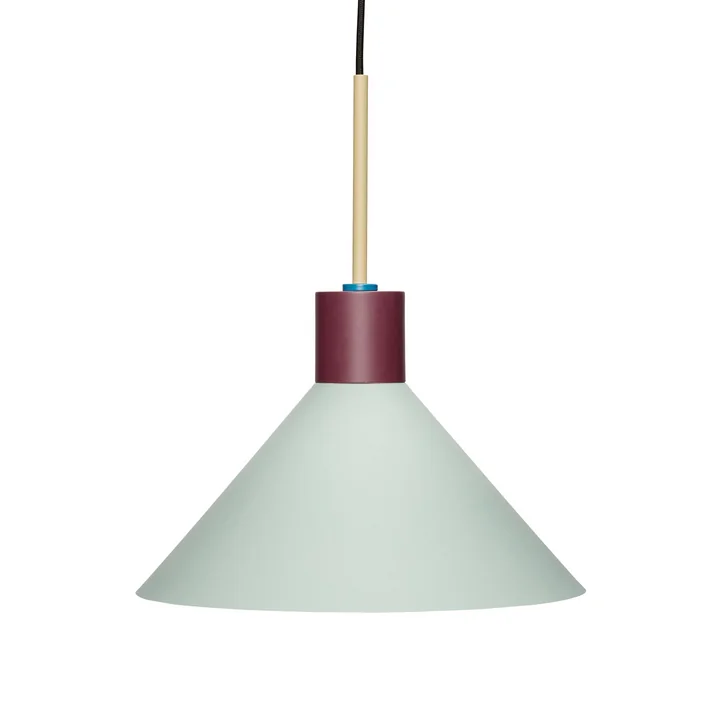 Hübsch Interior - Metall Pendelleuchte, minze / burgund