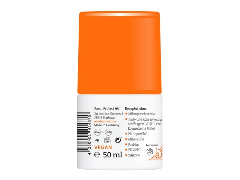 Paediprotect Sonnencreme LSF 50  50 ml Sonnenroller für unterwegs