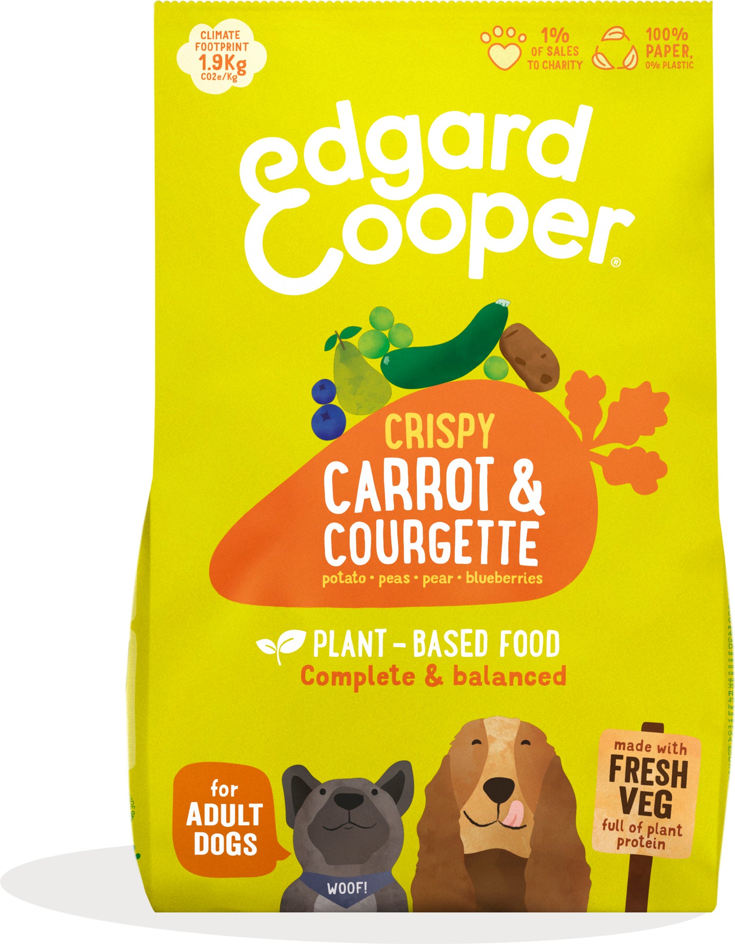 Edgard & Cooper hondenvoer Plant-based wortel adult 2,5 kg