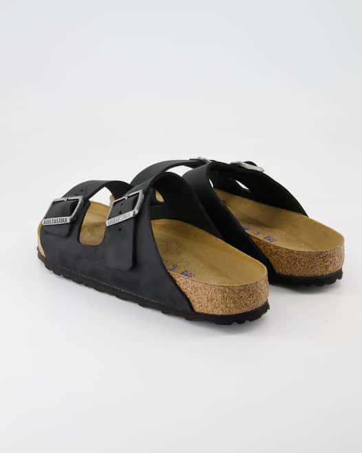 Birkenstock Arizona Weichbettung Pantoletten in Schwarz