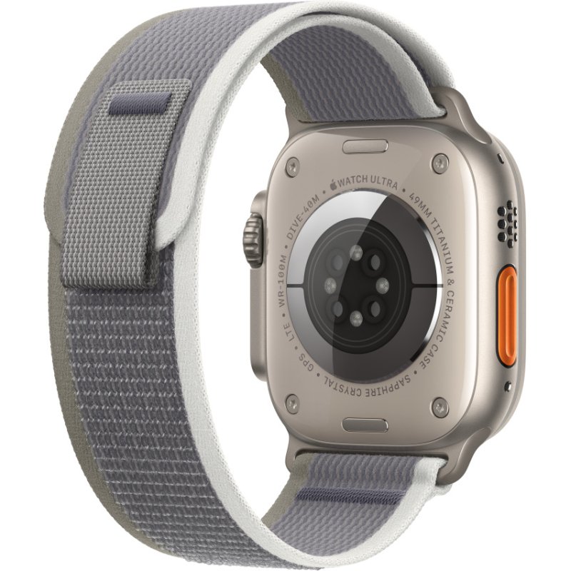 Apple MT5Y3ZM/A accessoire intelligent à porter sur soi Bande Vert, Gris Nylon, Polyester recyclé, Titane, Spandex
