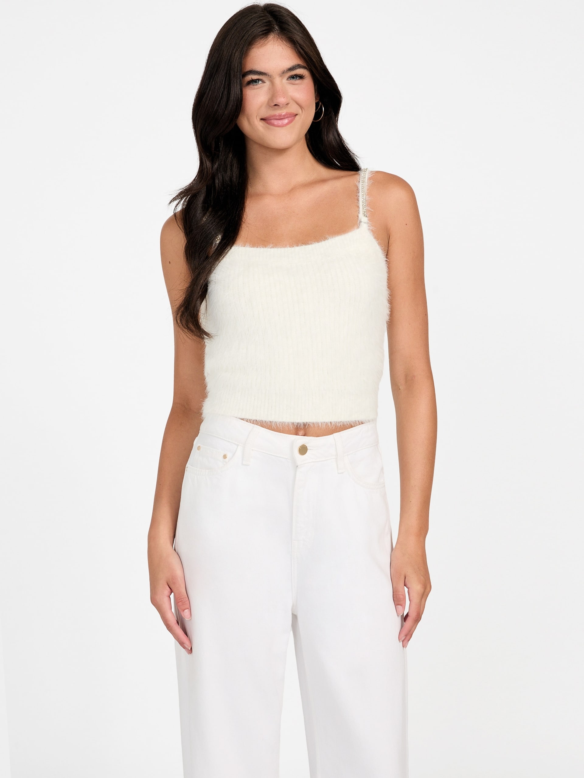 Top cropped Keyla Fuzzy Sweater
