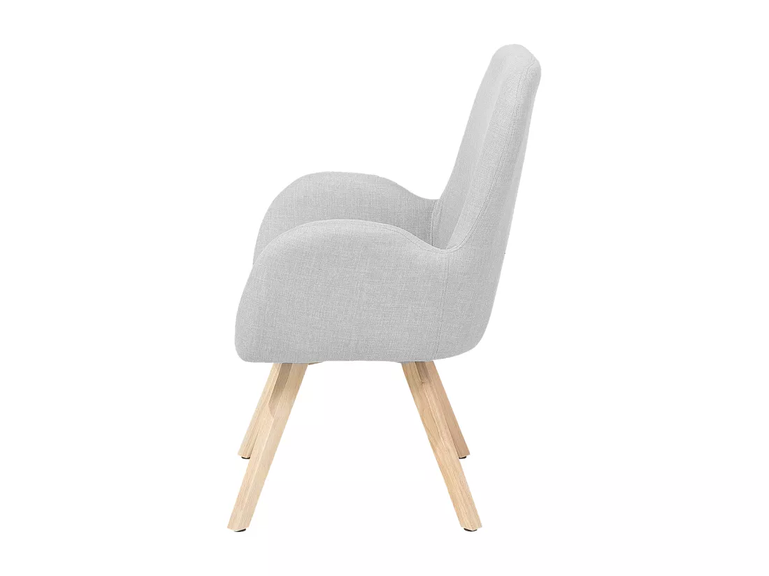 Fauteuil BJARN Tissu Gris clair