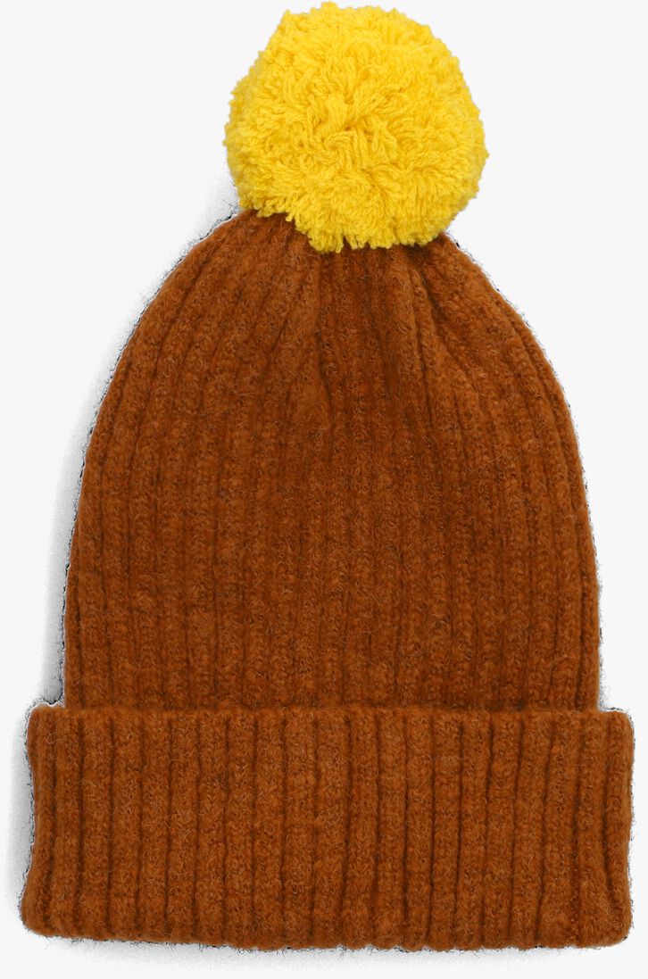 WANDER & WONDER bruine wander & wonder muts pom pom beanie