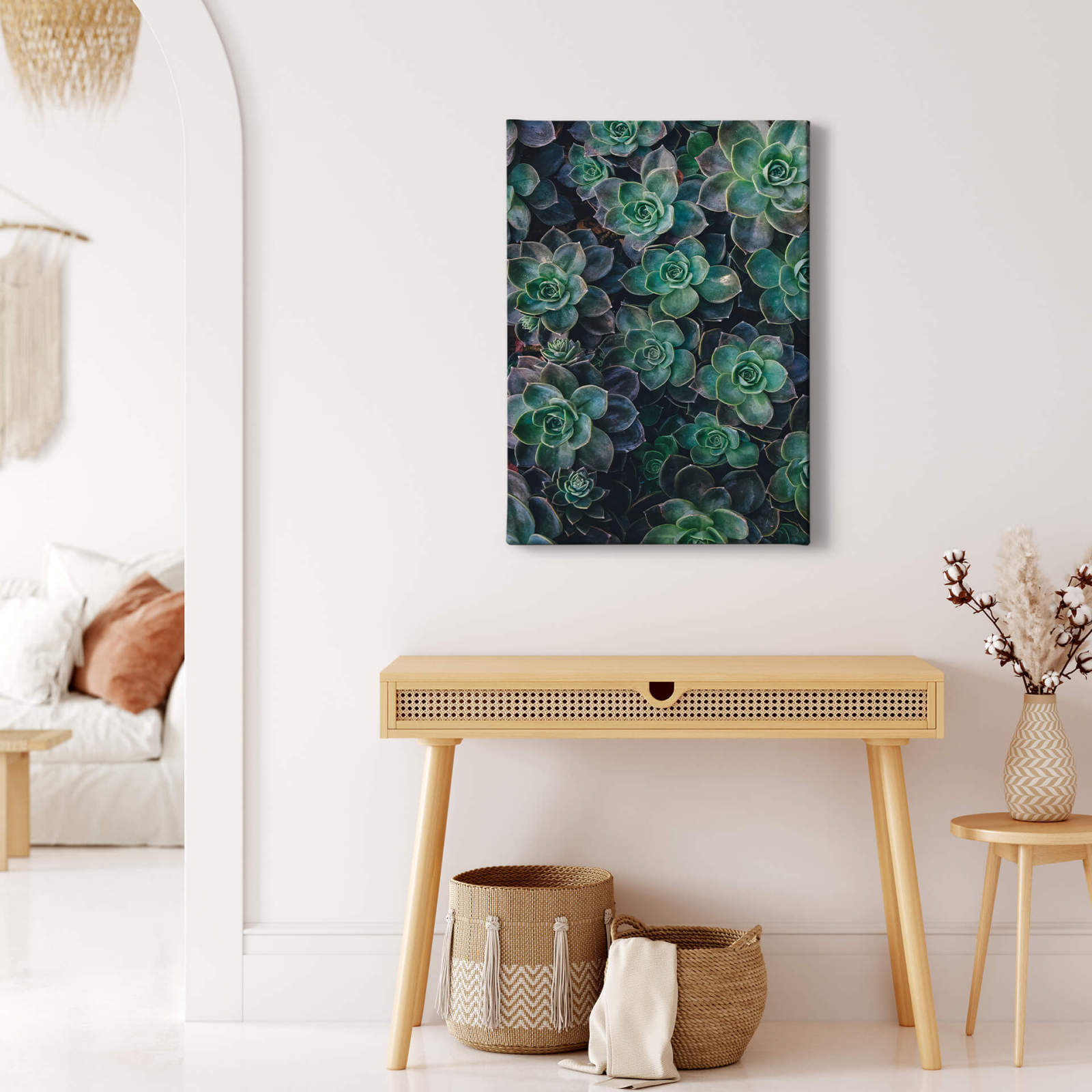 Leinwandbild SUKKULENTEN - grün - 50x70 cm