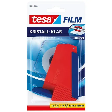 tesafilm Haushaltsabroller inkl. 1 Rolle tesafilm kristall-klar 33mx15mm