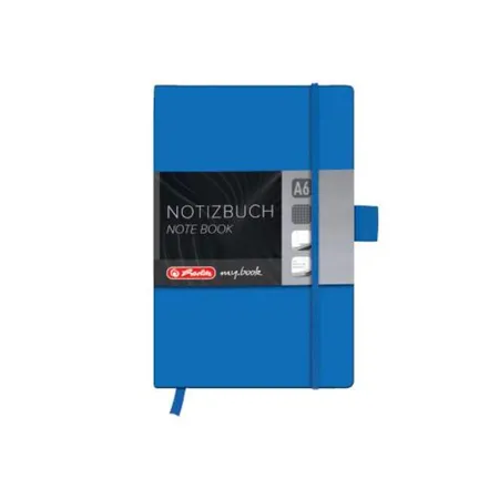 Herlitz my.book Notizbuch Classic A6 96 Blatt kariert blue