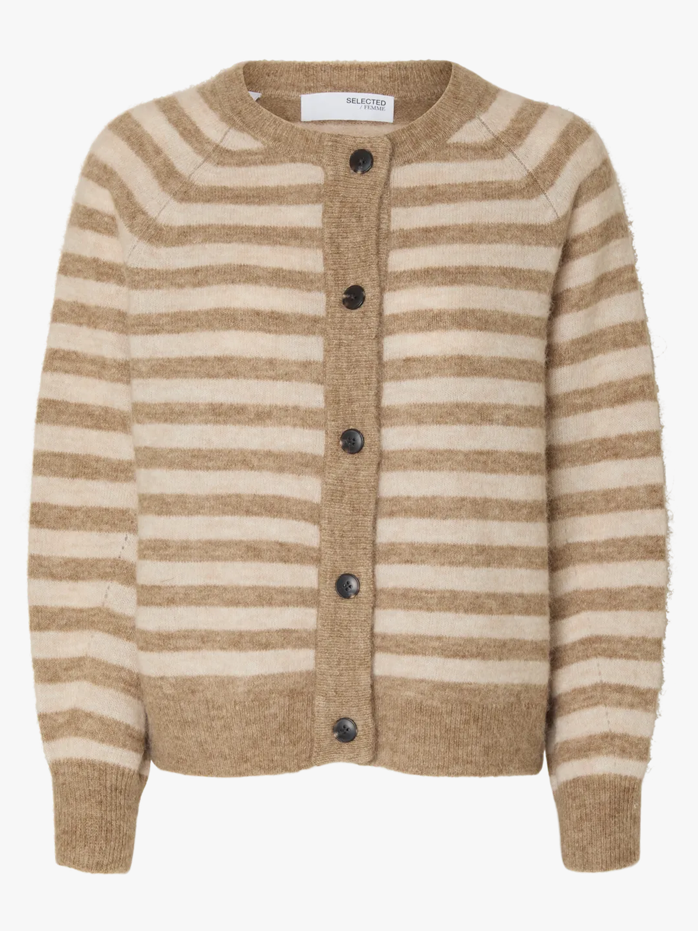 Lulu Long Sleeve Knit Short Stripe Cardigan