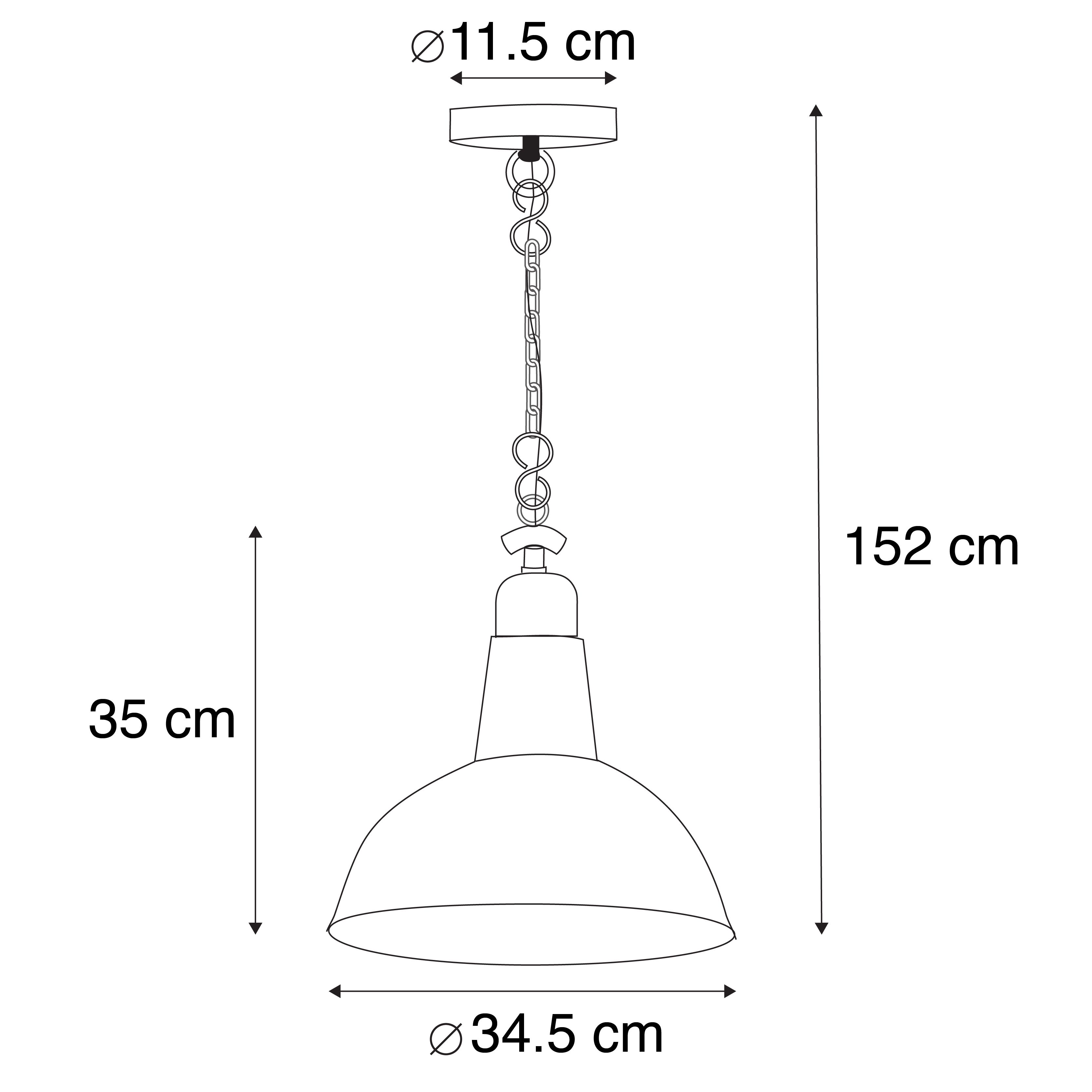 Set van 2 vintage hanglampen koper - Goliath large