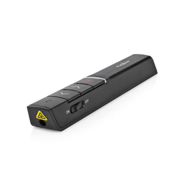 Presenter | Laserpeker rekkevidde opp til: 100 m | Trådløs opp til: 30 m | Sort