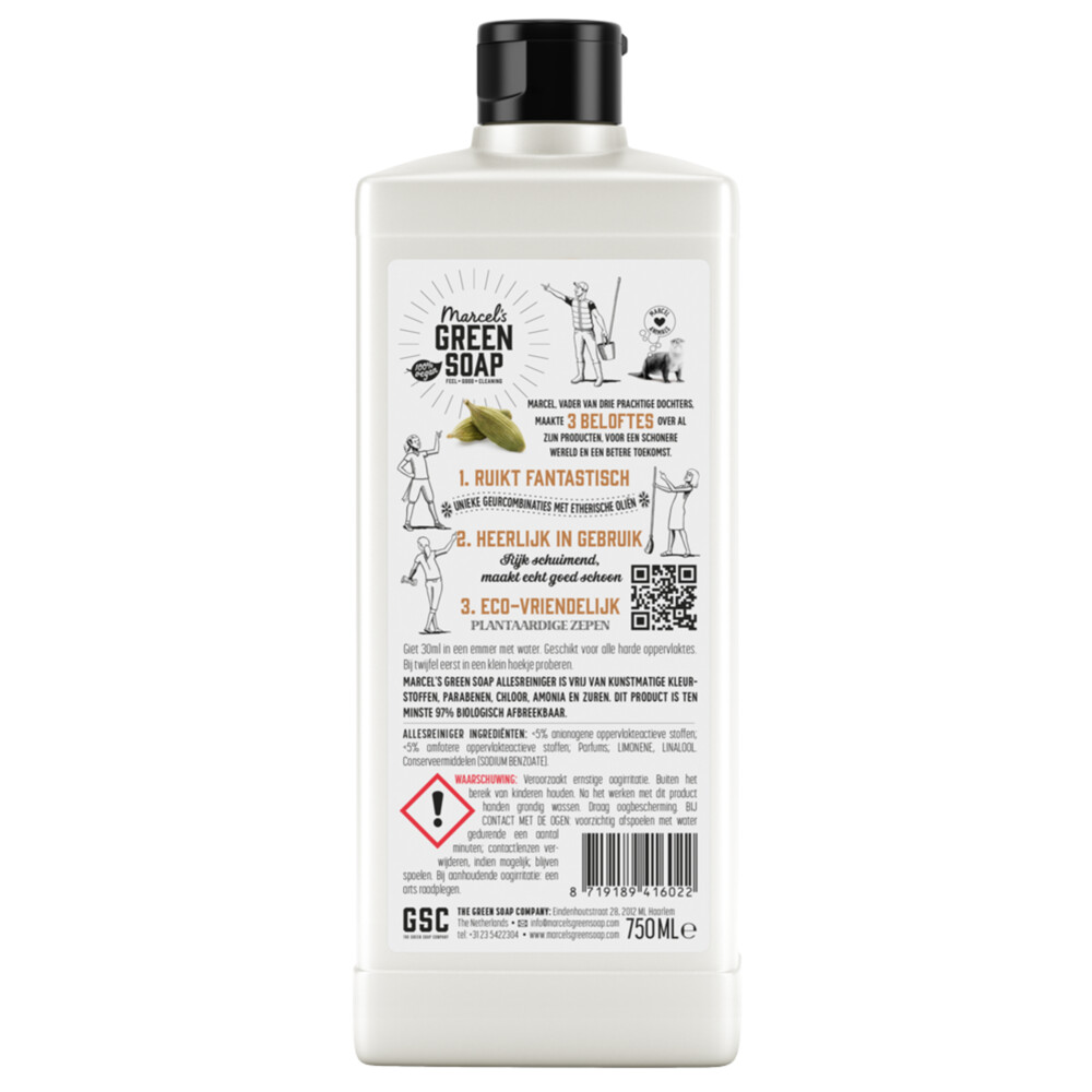 Marcel's Green Soap Allesreiniger Sandelhout & Kardemom750 ml