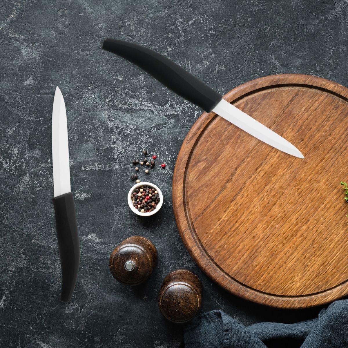 Set de 2 couteaux de cuisine lame en céramique