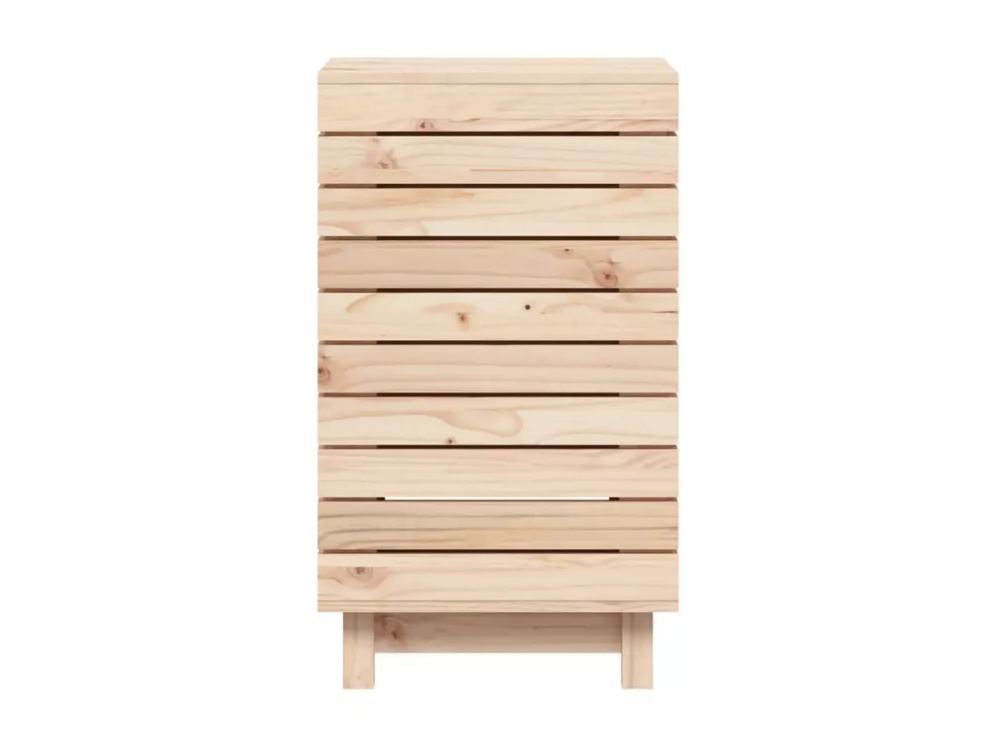 Panier à linge 44x44x76 bois massif de pin