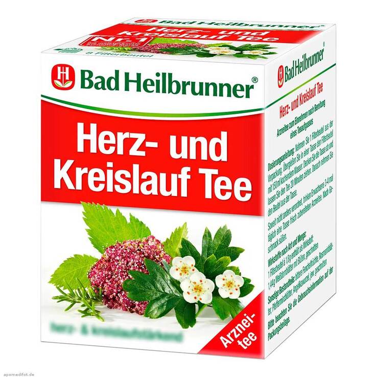 Bad Heilbrunner Tee Herz Kreislauf N Filterbeutel, 8X1.5 g