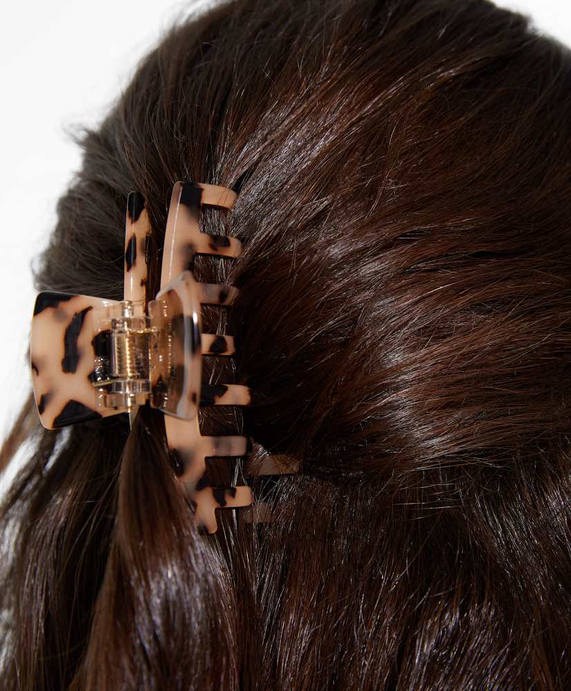 Presilha de cabelo espiral com efeito de casco de tartaruga