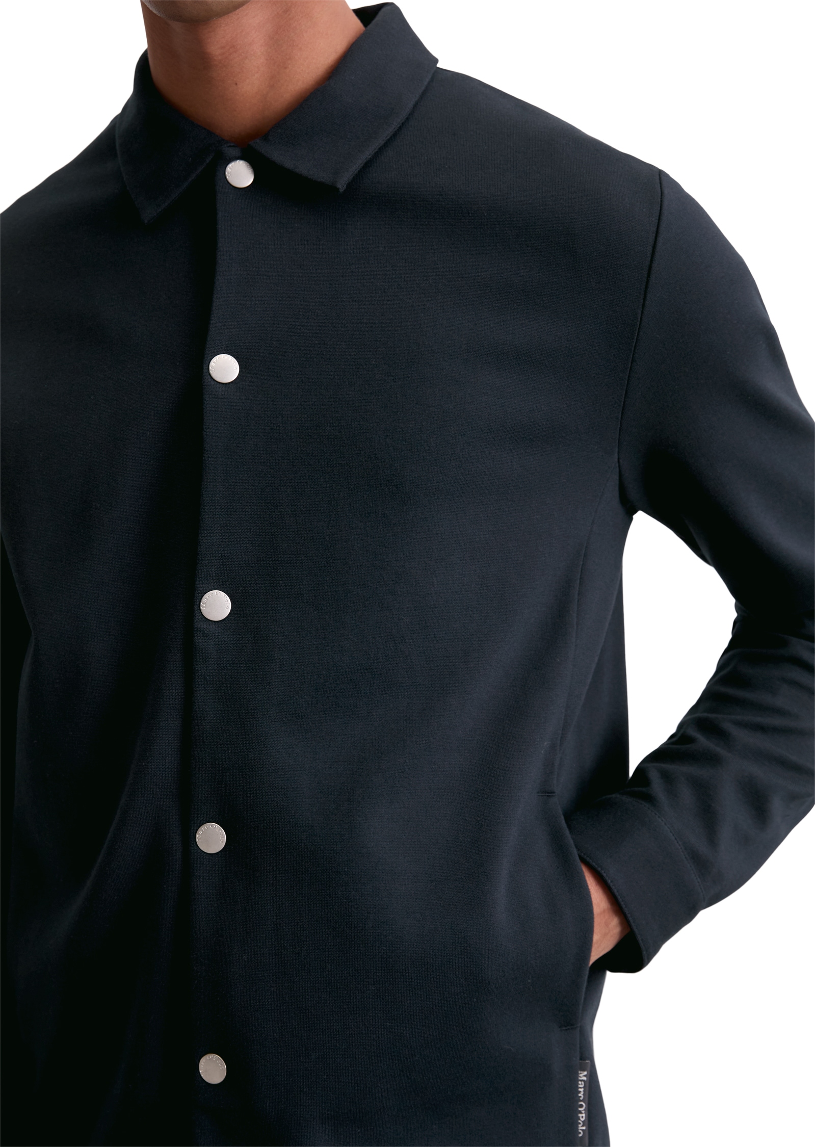 Marc O'Polo Hemdjacke ohne Kapuze Sweat-Overshirt regular fit aus Bio-Baumwoll-Mix