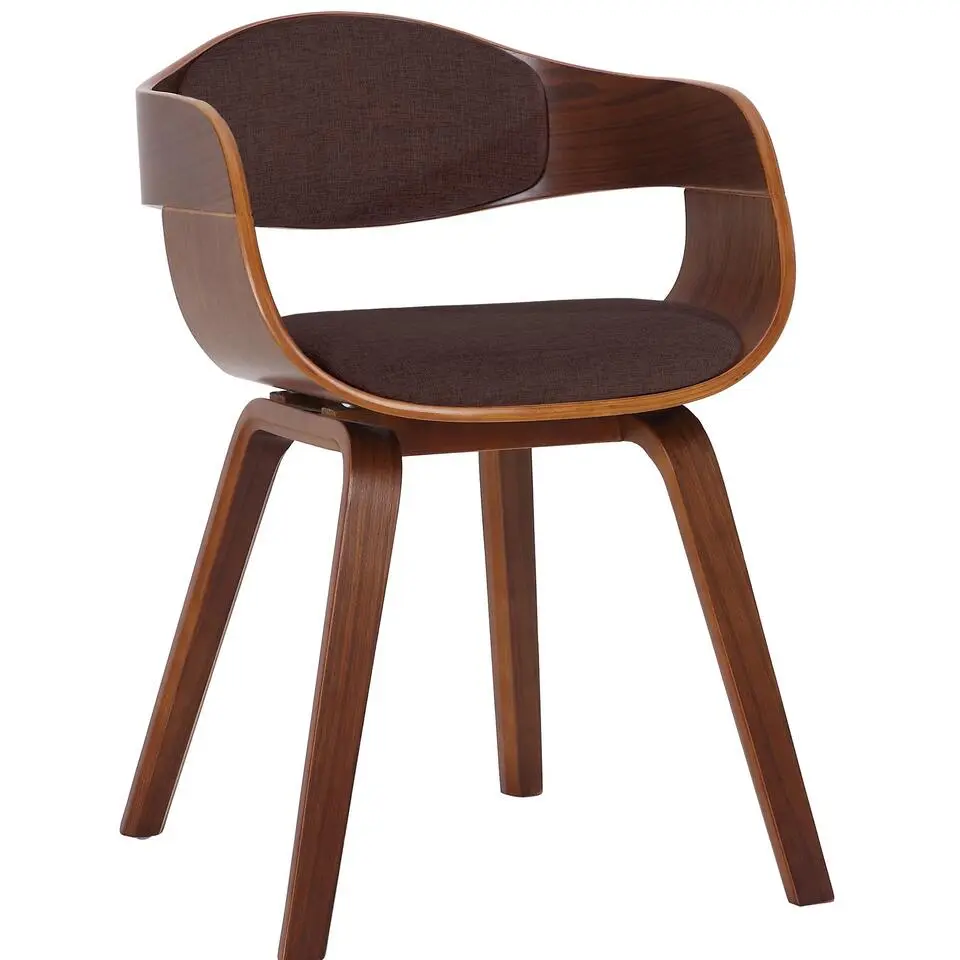 CLP Eetkamerstoel Kingston Stoff walnoot Frame - Stof - walnoot/bruin