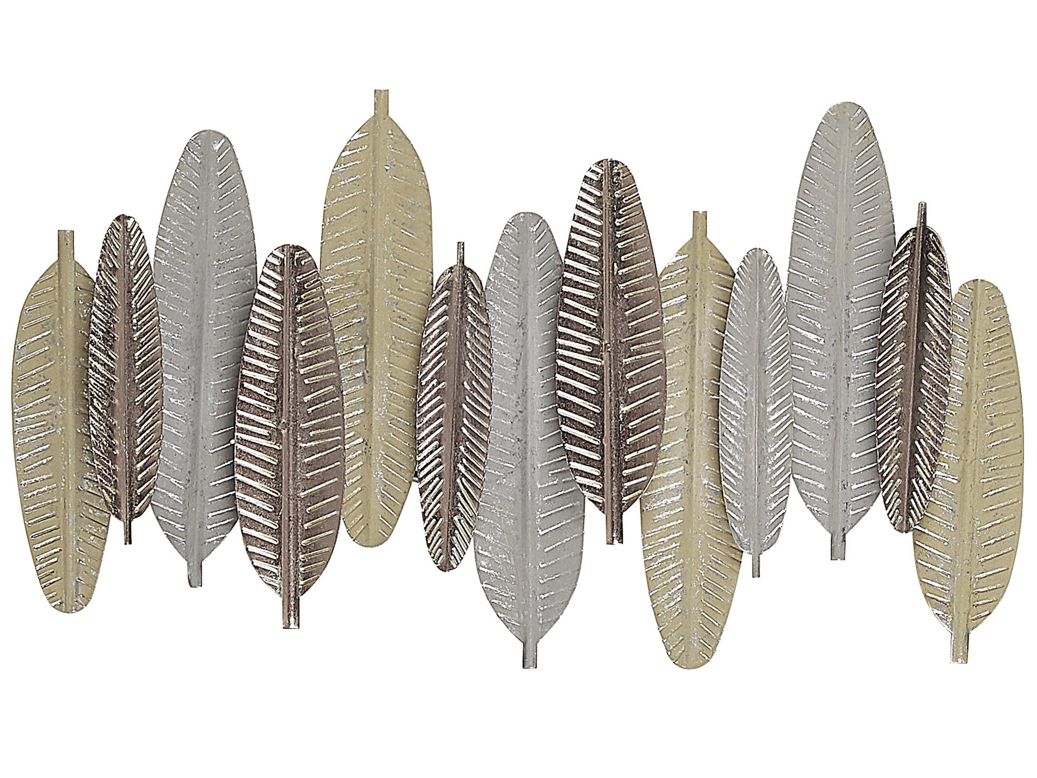 Wanddecoratie Veer ANTIMONY Metaal 37 cm Zilver