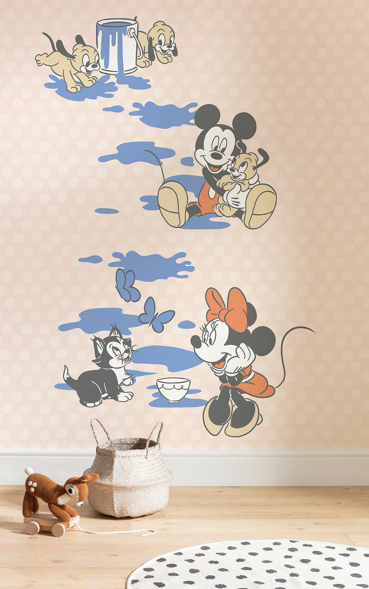 Komar Fototapete »Digitaldruck Vlies -  Mickey Artsy Flow - Grösse 200 x 250 cm« bedruckt glatt Kinderzimmer
