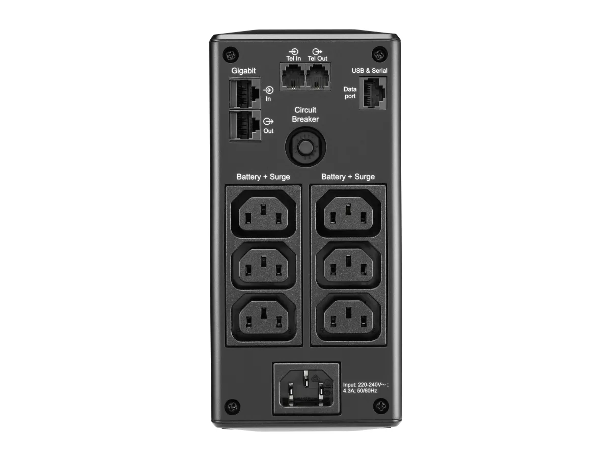APC Back-UPS Pro BR900MI - UPS - AC 230 V - 540 Watt - 900 VA - USB - output-stikforbindelser: 6 - sort