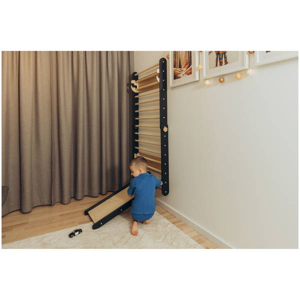 Duck WoodworksDuck Woodworks   Kletterdreieck Wandset und Rutsche black