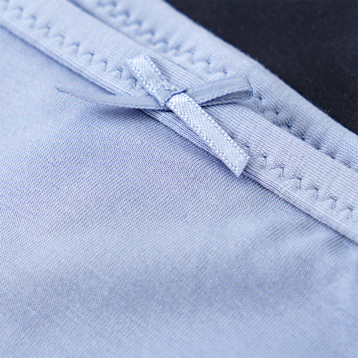 Gina Benotti 2 Damen Strings mit Spitzeneinsatz hellblau / dunkelblau