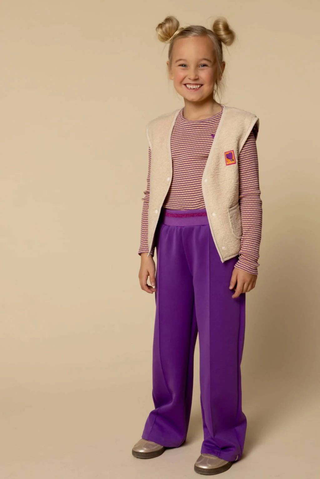 LOOXS little relaxed casual broek paars