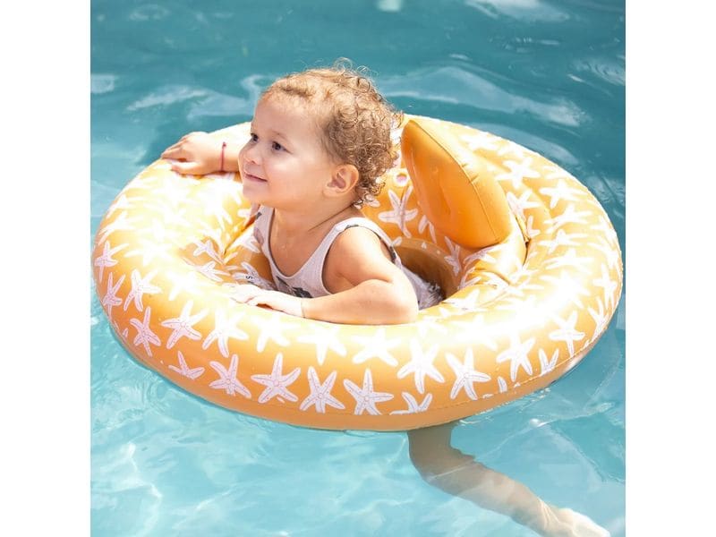 Swim Essentials Schwimmsitz 0-1 Jahre Green Leopard Babyschwimmer mit 4 Luftkammern