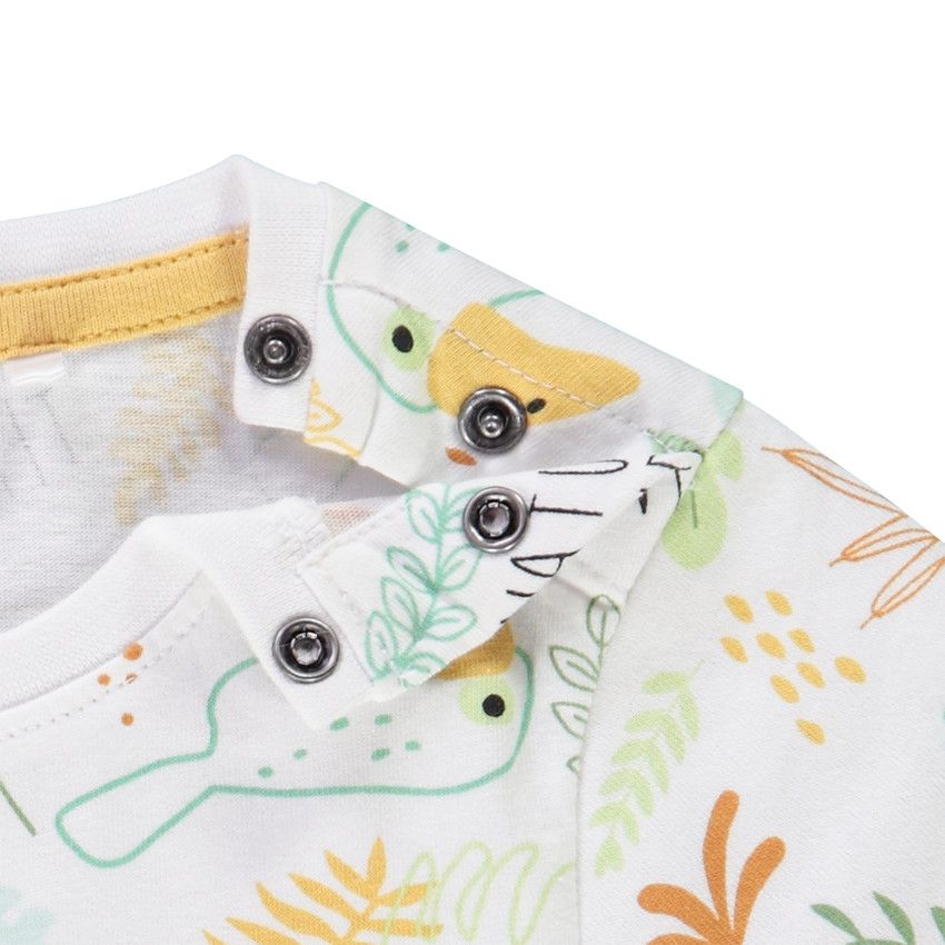 T-shirt manches courtes imprimé safari pour bébé garçon - Blanc